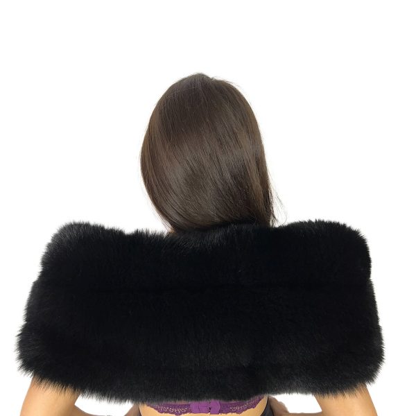 Écharpe Fourrure Double Face Sagafurs – Bleu Renard, Neuve Avec étiquettes, Lituanie